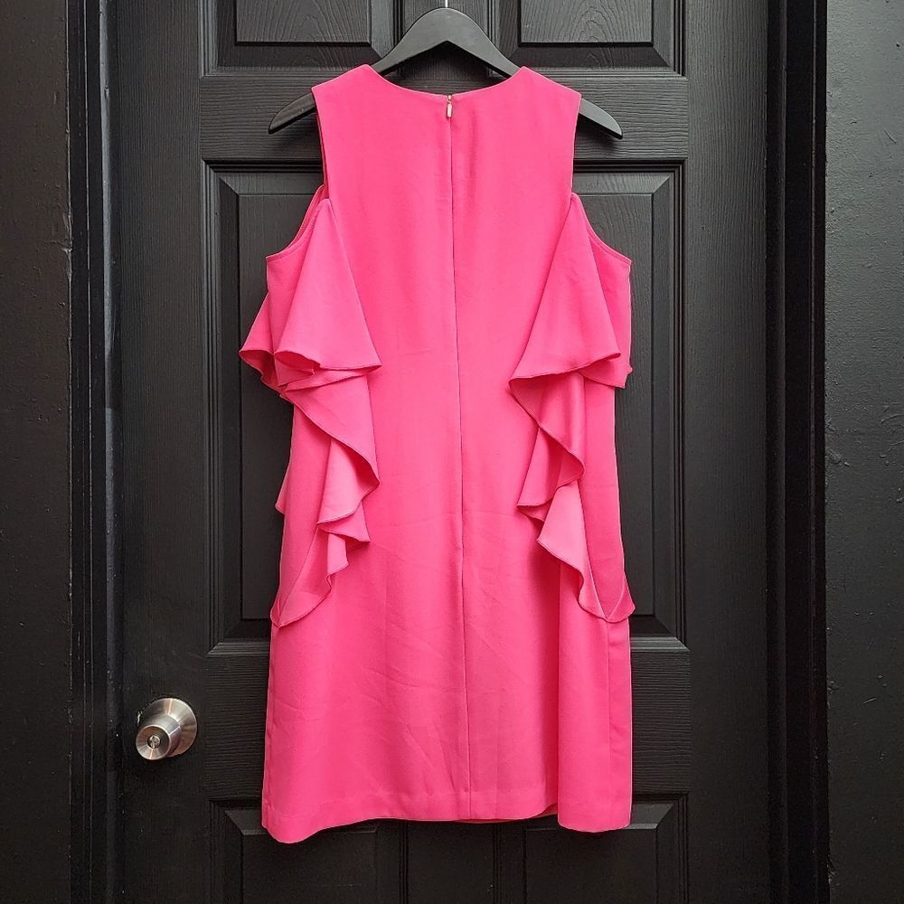 Trina Turk Sz. 8 NWT Pink Swizzle Lambada Cold Shoulder Dress - Picture 10 of 16